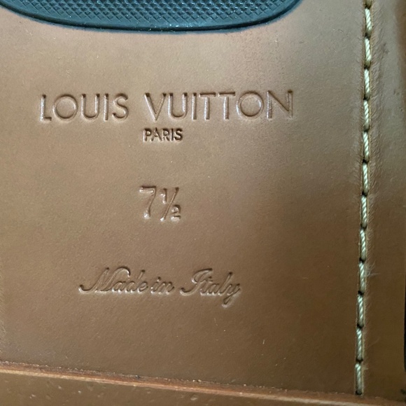 Louis Vuitton thong leather sandals monogram 7.5 Italy flats flip flops LV mules - Picture 8 of 9